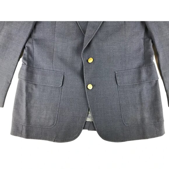 Austin Reed Mens Blue Inner Pockets Long Sleeve Collared Blazer Jacket Size L - Picture 3 of 10